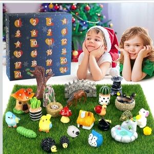 Christmas Countdown Calendar w/ Animal Figurines